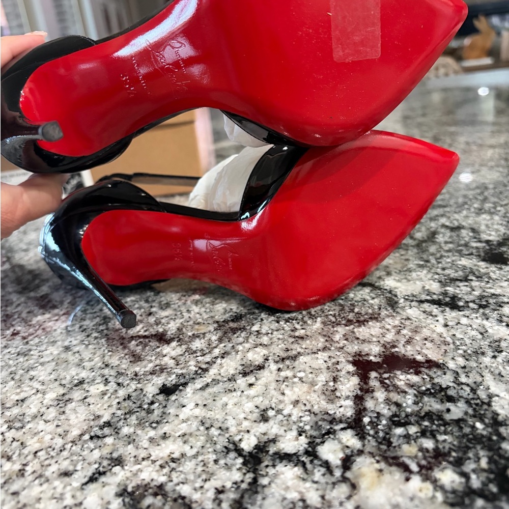 Christian Louboutin Black Patent Leather Heels - Picture 3 of 3